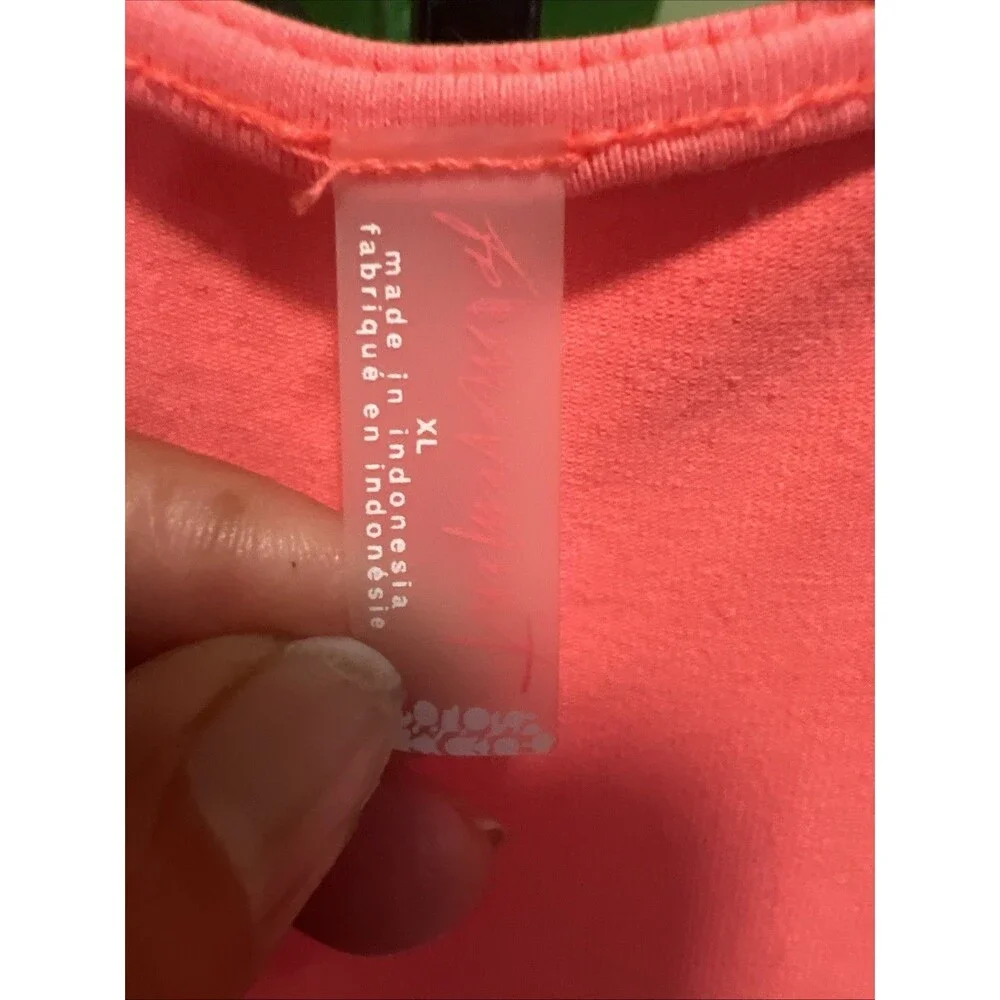 RARE!!! Free People FP Movement Utility Cargo Pocket Oversized Jumpsuit Coral XL